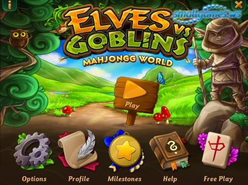 Elves vs Goblins: Mahjongg World
